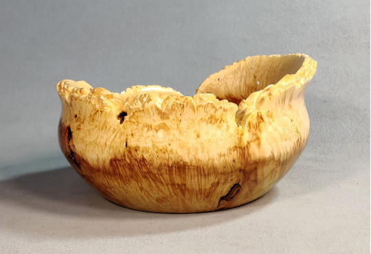 Handmade Wooden Bowl / Maple Burl Wood